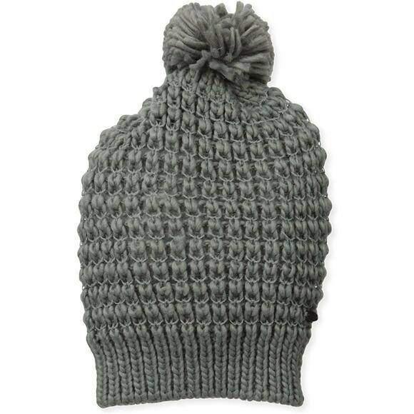 NEFF Eifel-t Chunky Knit Slouch Pom Pom Beanie Winter Hat, Grey NWT Outdoors Ski - Picture 3 of 5